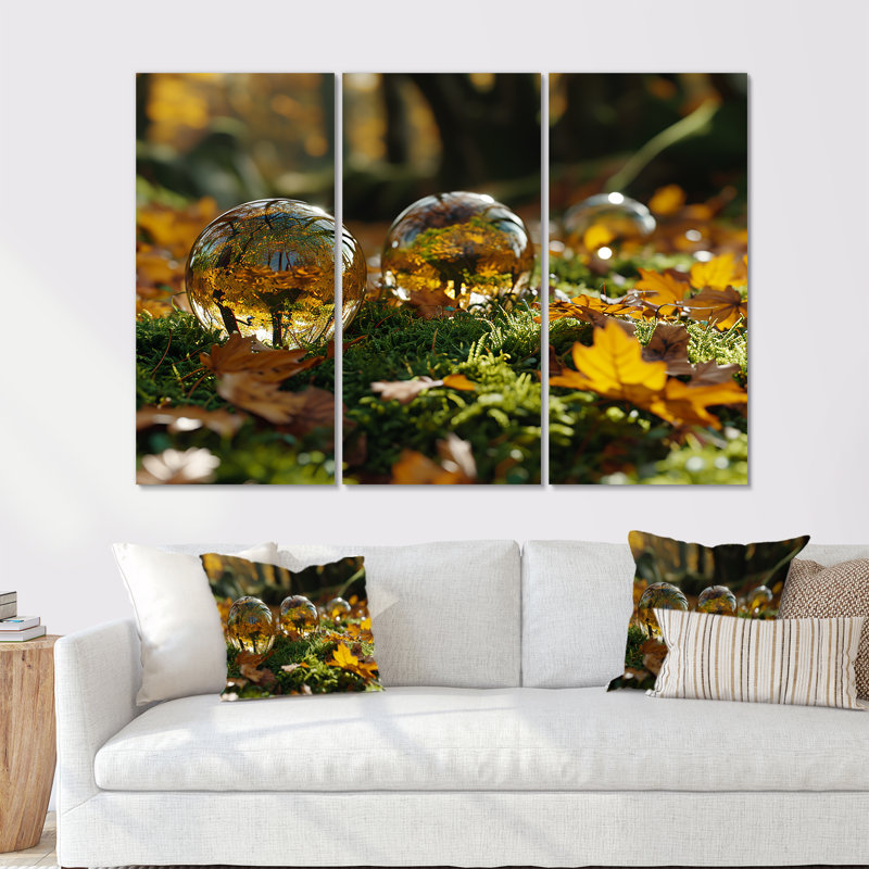 Dimatteo - Ensemble d'art mural paysage abstrait, Toile tendue, H 32 po x l 48 po x P 1 po