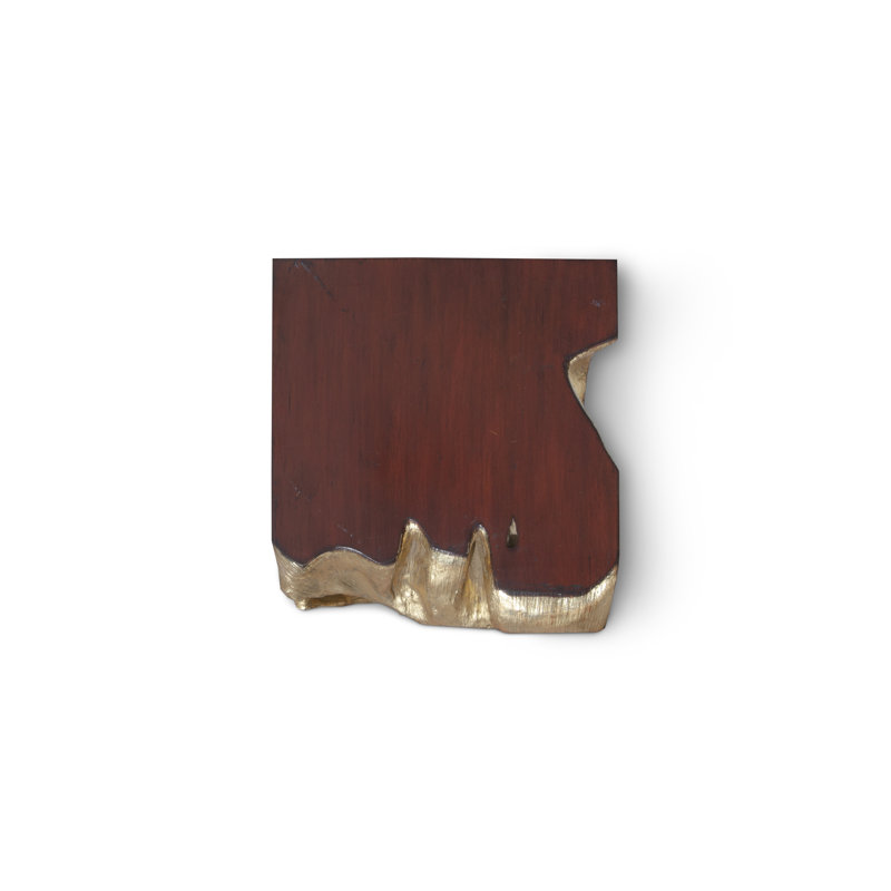 Gold Leaf Resin Freeform Decorative Stool