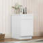 Armoire de buanderie et de détente à une porte en bois massif, tablettes réglables, peu encombrantes, installation facile, 12 po de profondeur, 24 po de largeur