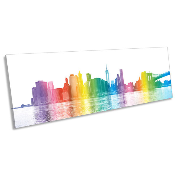 17 Stories New York City Rainbow - Wrapped Canvas Panoramic Art Prints ...