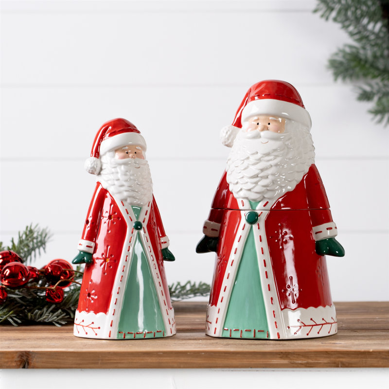 Support à thé en céramique Père Noël H 10,25 po