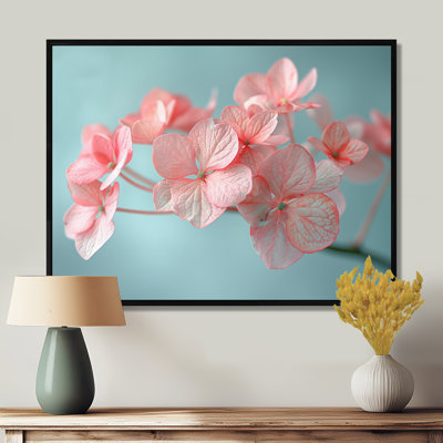 Crystal Pink Blue Hydrangea Delicate Charm - Hydrangea Wall Art