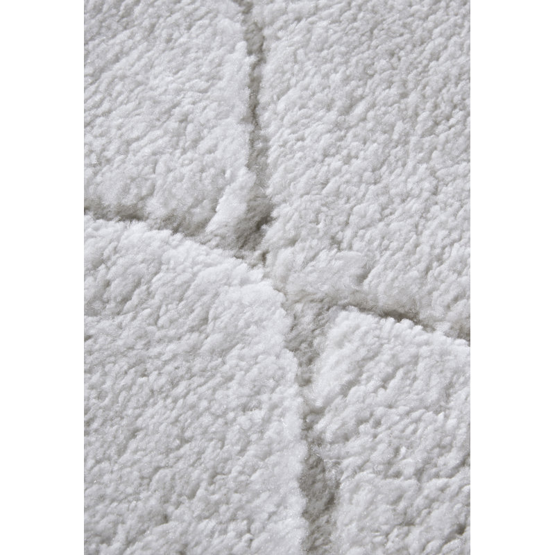 , Cream/White Gallery Geometric Machine Woven Area Rug, Rectangle 160 x 235cm