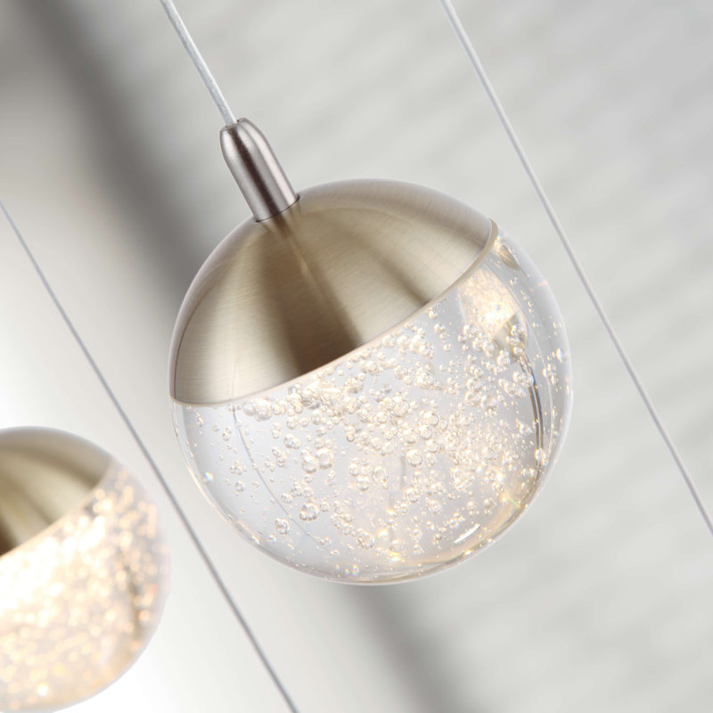 Heatherly 3 - Light Cluster Pendant, Brushed Brass