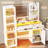 Makeup Vanity Desk with Mirror and Lights 3 Colors, Transparent Top with 2 RGB Drawers, 5 Large Shelving Unit, Make Up Vanity with Charging Station Woman, White