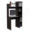 Bureau, cinq tablettes, deux tablettes supérieures, noir-1136438009