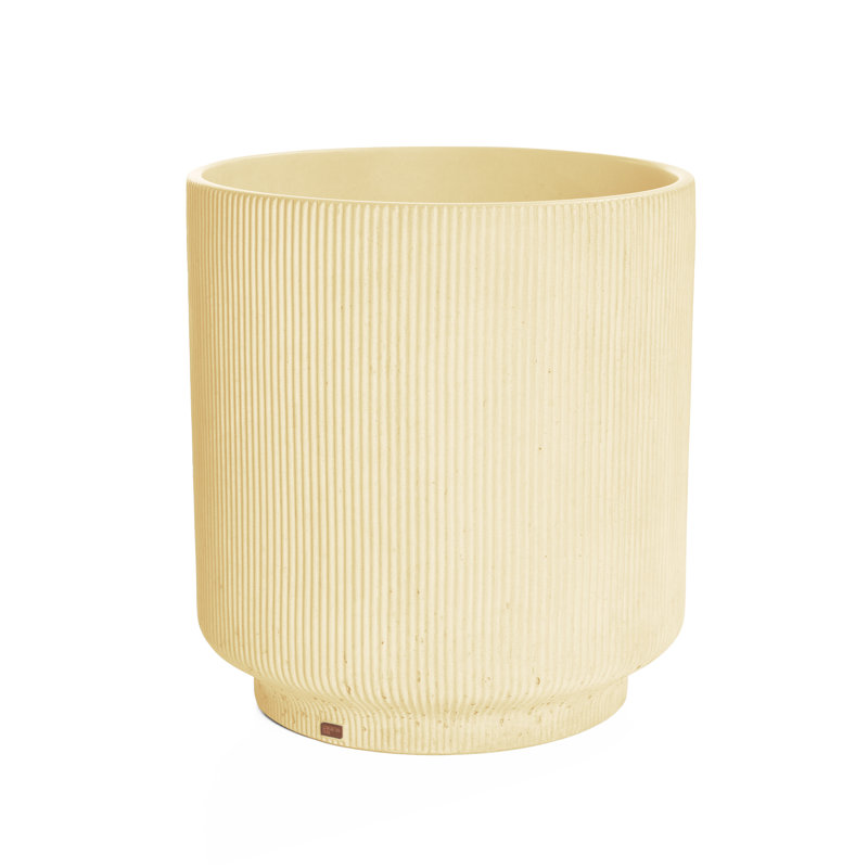 Lotus Round Concrete Vessel Sink, Dune Yellow