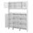 3-Tier Shoe Cabinet With 6 Flip Drawers And Storage Shelf, Entryway Hall Tree With Tempered Glass Doors And 4 Hooks-1930658940