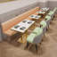 Banc rembourré en similicuir Light Luxury