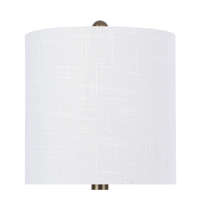 Kadence Metal Table Lamp, Gold Plated, Off-White