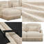 100" Modern Leopard Print Chenille L-Shaped Sofa, 3-Seater Sectional Sofa with Movable Ottoman, Delicate Tassel Edge, Ergonomic Deep Seat, Easy Assembly for Living Room-1283557655