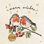 «Christmas Lovebirds II», reproduction encadrée