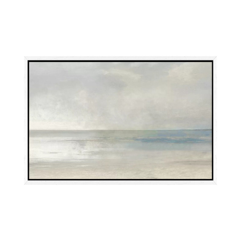Pastel Seascape III by Christy McKee - Print on Canvas, 152.5 cm H x 101.5 cm W, White Framed