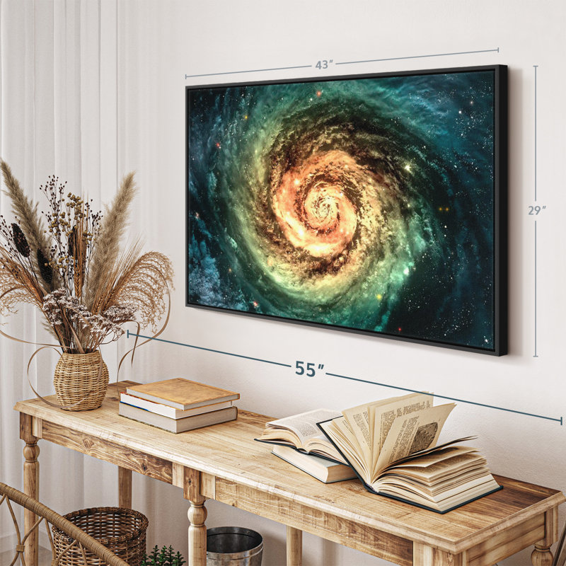 «Spiral Galaxy Canvas Print», H 29 po x l 43 po