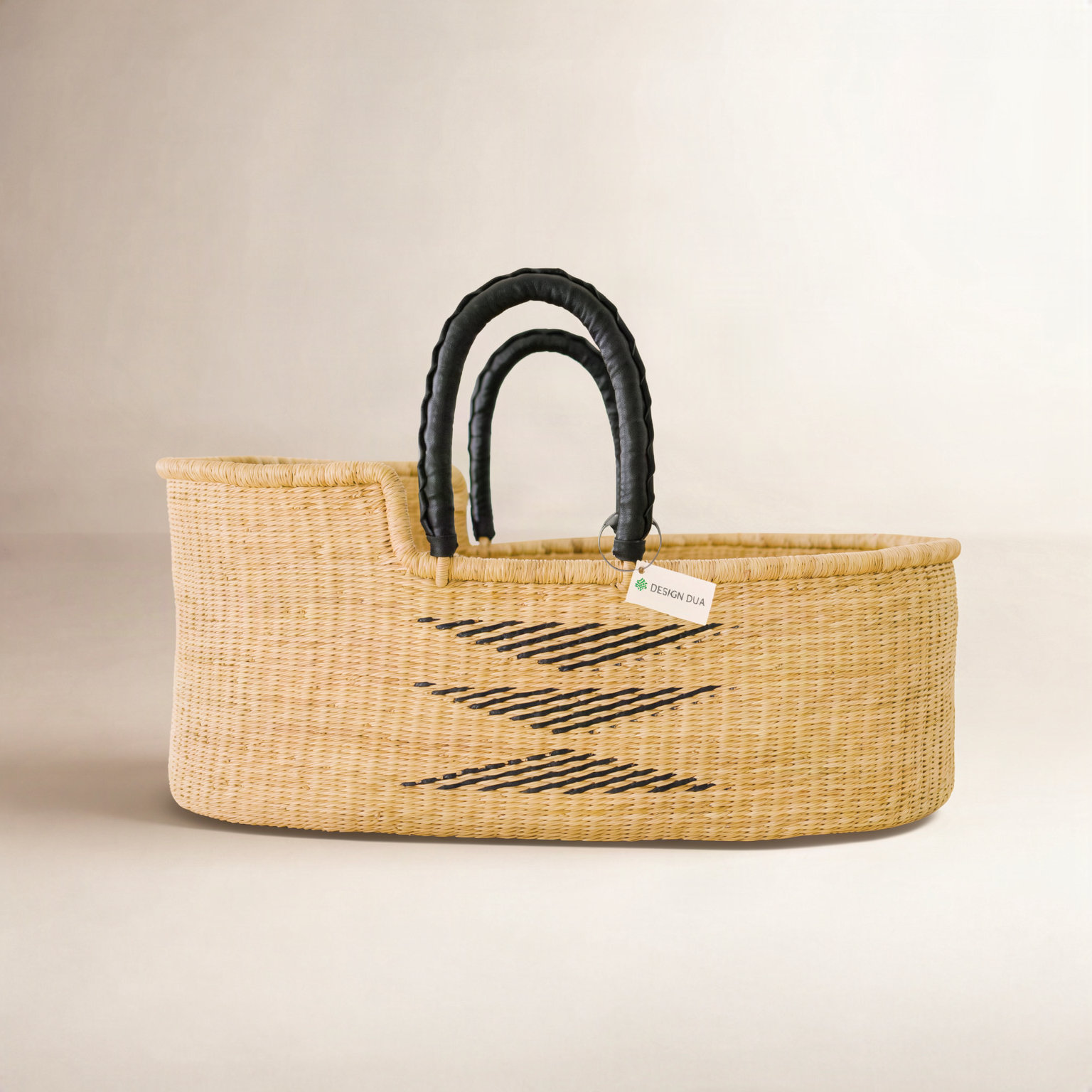 Moses Basket with Bedding, Midnight Diamond