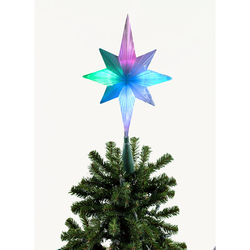 14.5" Winter Frost B/O Multi-Color LED Bethlehem Star Christmas Tree Topper