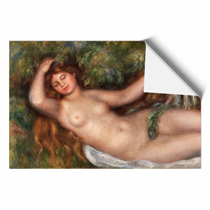Reclining Nude by Pierre Auguste Renoir - Frameless Print, 42cm H x 59cm W x 0.1cm D