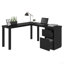 Bureau en L, finition noire