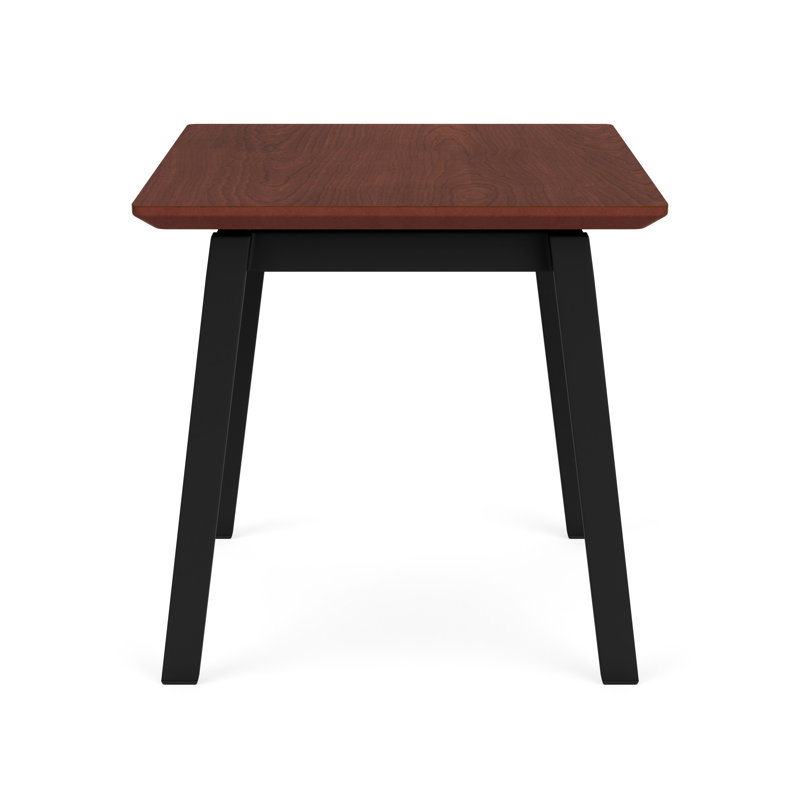 Table de bout en métal Newport, Noir, HPL cerise Canyon