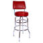 Tabouret de bar rotatif à dossier double avec anneaux Retro Home-10955876
