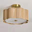 Plafonnier semi-encastré en tissu 3 lumières Tekamah-2128116799