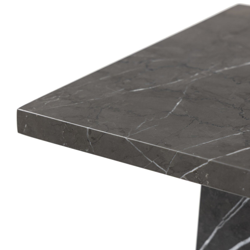 Ellric Pedestal 40", Grey Italian Marble