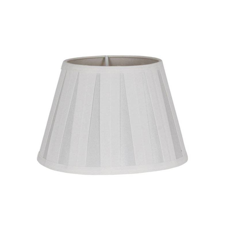 Ethel 9cm H Silk Drum Lamp Shade in White