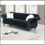 Ensemble de canapé en velours noir 3 pièces Mobilier de salon