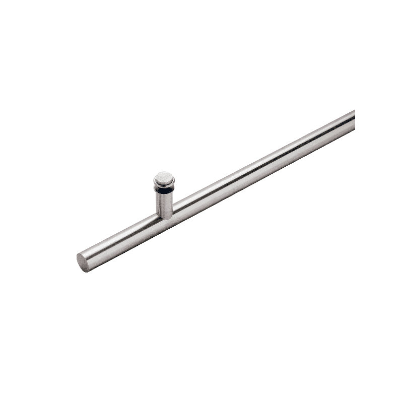 Poignée de porte ronde 84 po Simple face en acier inoxydable 304, Satin