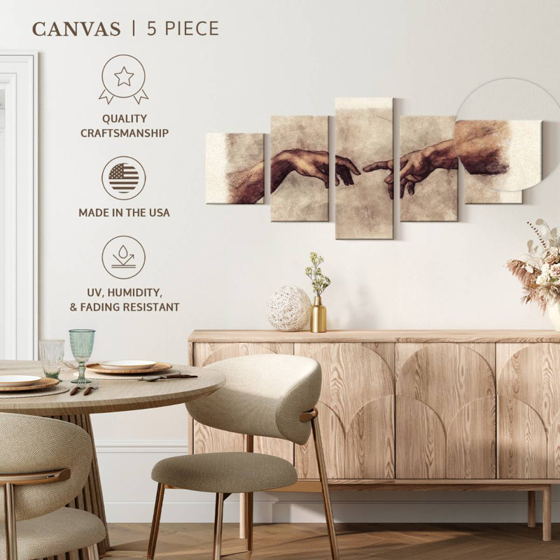 Angels Touching Fingers, 24" H x 55" W