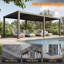 20 pi L 12 pi. D Pergola d'extérieur, pergola à persiennes, pergola en aluminium pour patio-118305578