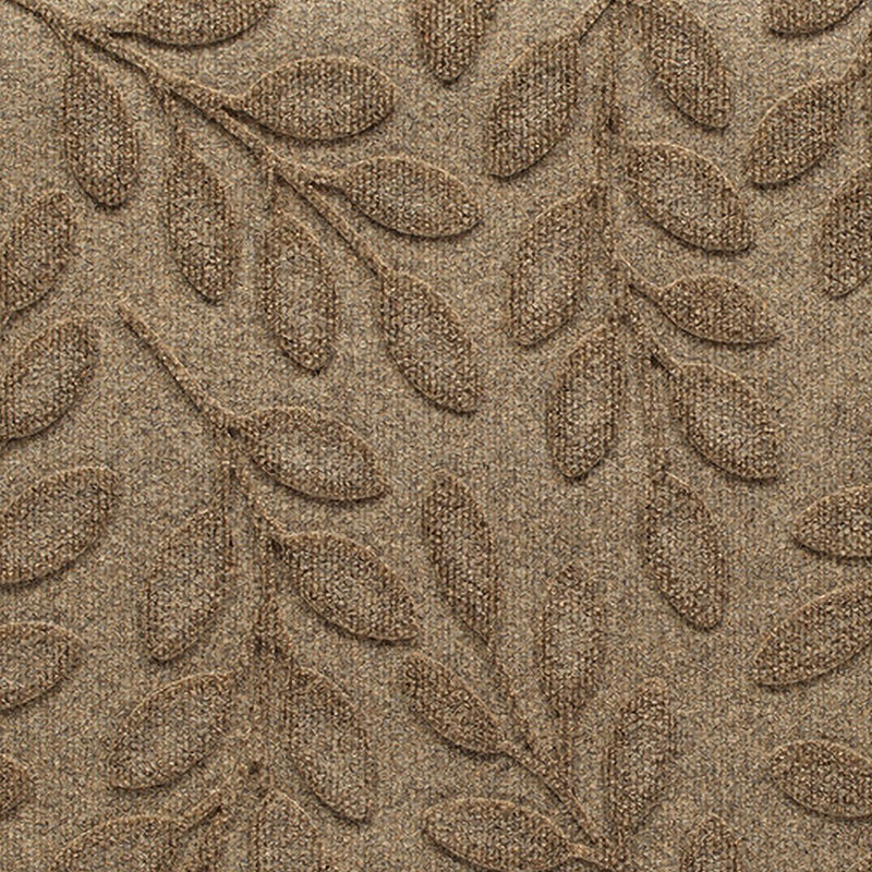 Ensemble de 4 tapis d'intérieur / extérieur 8,5 po x 30 po WaterHog Brittney Leaf, Chameau