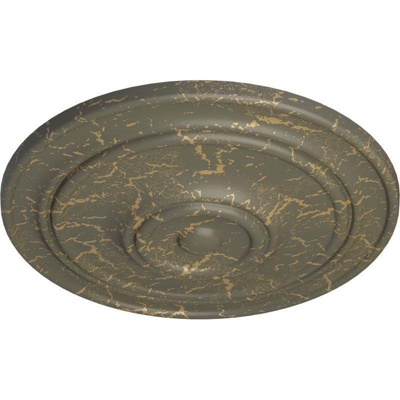 Médaillon de plafond Endurathane Classic, DE 21 7/8 po x P 2 3/8 po (pour auvents jusqu'à 5 1/2 po), finition craquelée d'hamamélis peinte à la main