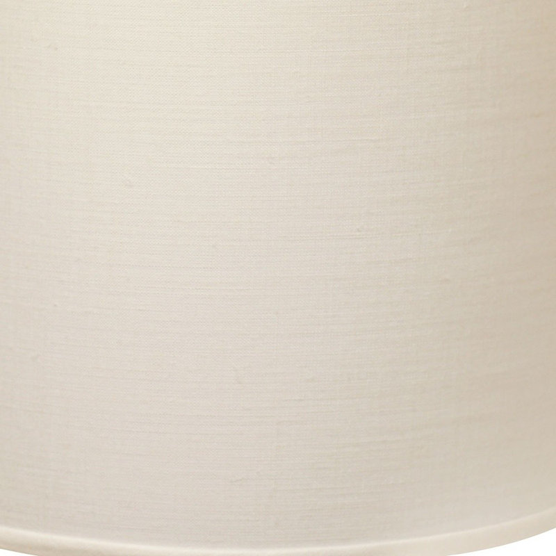 Abat-jour cylindrique en lin 14 po, Blanc