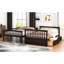 Lit superposé double au-dessus d'un lit double convertible, pin et maquillage, tiroirs avec caractéristiques de l'utilisateur, garde-corps en forme de clôture, lit simple à assembler, matériau en bois massif, pour un rangement supplémentaire, lisse-130734246-130734248