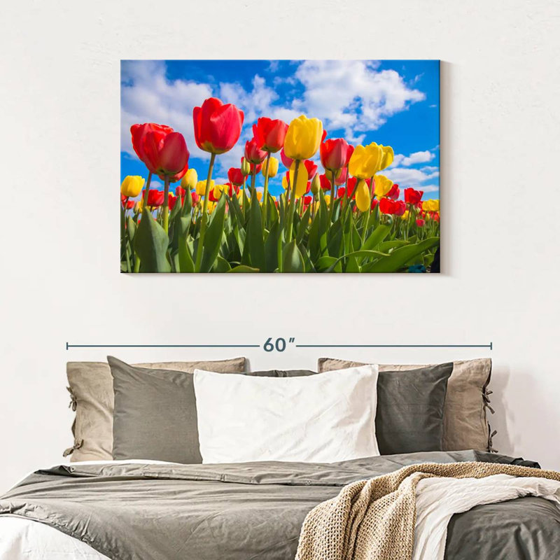 Harnek Spring Tulip Field, 30" H x 45" W