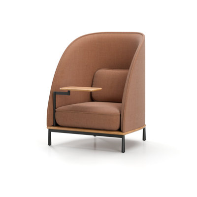 Chaise longue à dossier haut avec tablette Arc
