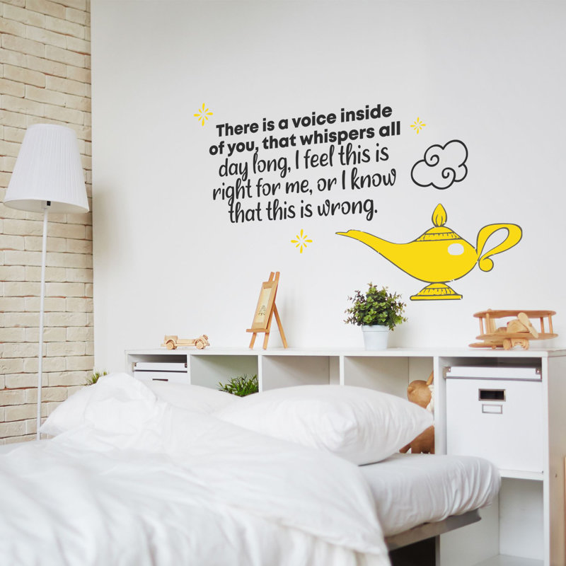Décalcomanie murale en vinyle avec lampe vocale à l’intérieur, H 27 po x l 30 po x P 0,05 po