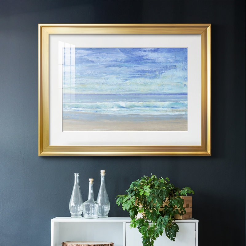 Rolling Surf I, reproduction d'art encadrée, Or, H 30 po x l 44 po x P 1,5 po