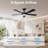 52" 5-Blade Smart Ceiling Fan with Light, WiFi/APP/Voice/Remote, 6 Speed High Airflow Low Noise DC Motor Reversible Airflow-799656595-799656589