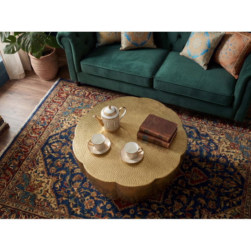Round Gold Aluminium Coffee Table