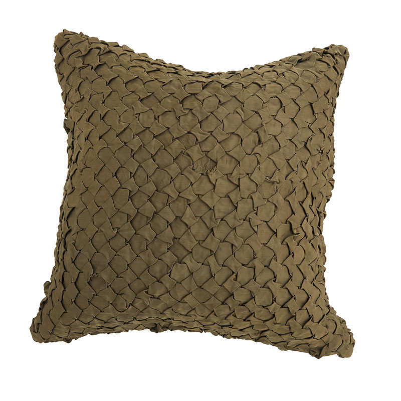 Coussin Diamond Ruche - Olive, Vert