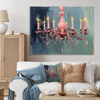 Luminaire lustre baroque rose Brilliance II - lustre, art mural