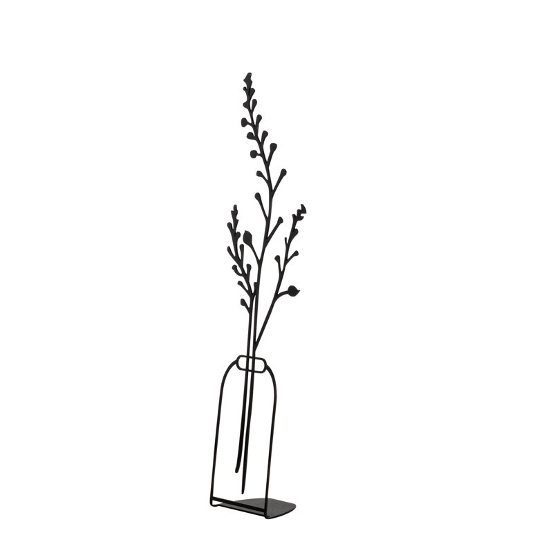 Stylish Decorative Object, Black Metal, 4.7 x 17.7 inches | 100% Metal Construction, Thickness: 0.06 inches | Perfect for Home Decor, Modern Aesthetic, Durable & Eye-Catching Accent Piece