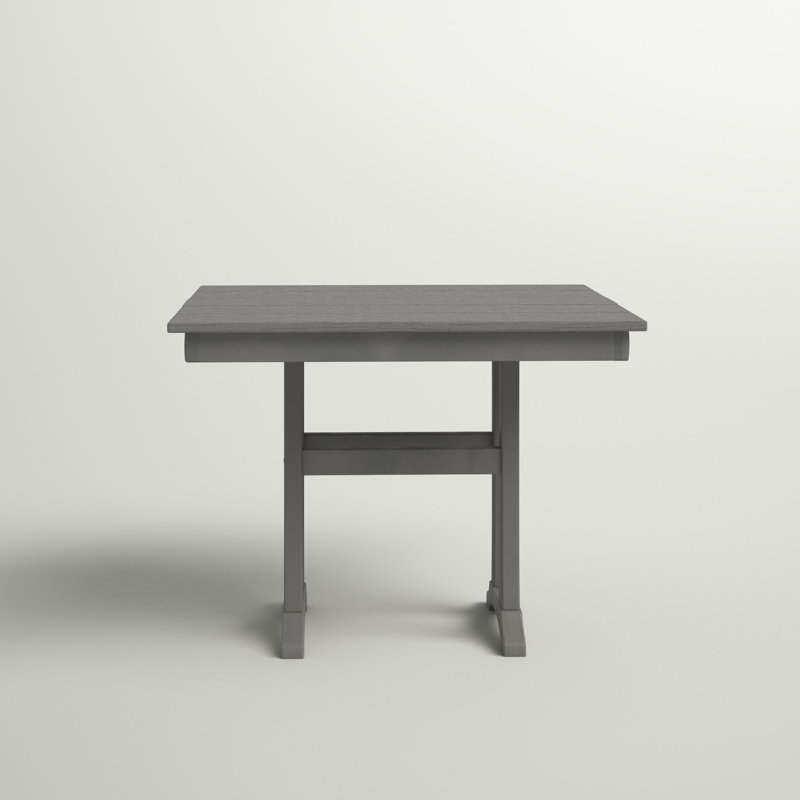 POLYWOOD Nautical Trestle Bar Table, Slate Gray
