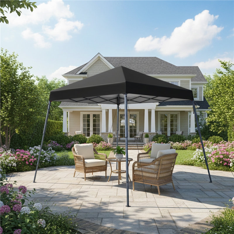 3x3 M Pop Up Canopy Outdoor Tent with Carry Bag, Black