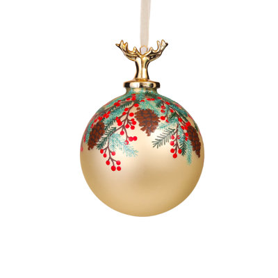 Balls & Finials 4.3'' Handmade Glass Accents Finial Ornament