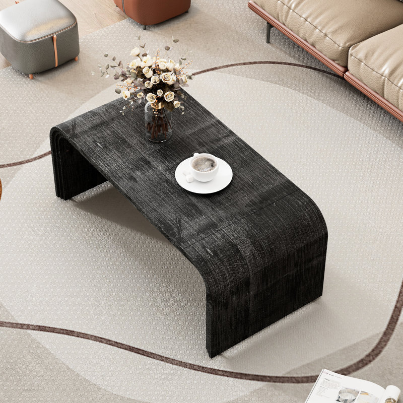 Table basse de mobilier de salon Abbottstown, H 18,17 po x L 46,56 po x l 24,15 po, Noir antique