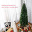 Arbre artificiel mince de 6 pi, 618 pointes, élément en forme de branche réaliste, ignifuge, méthode de bourrage sans effort, caractéristique de conception de Noël, bourre facile,