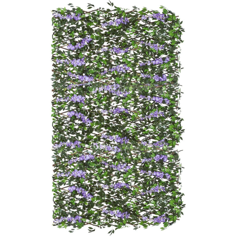 Artificial Fence Screening with Flowers Wisteria Trellis